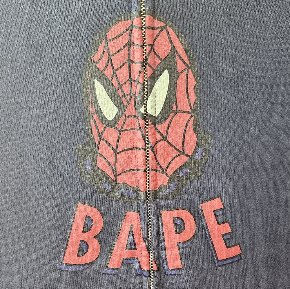 BAPE - A Bathing Ape The Amazing Spider-Man Men's Full Zip Zippered Hoodie